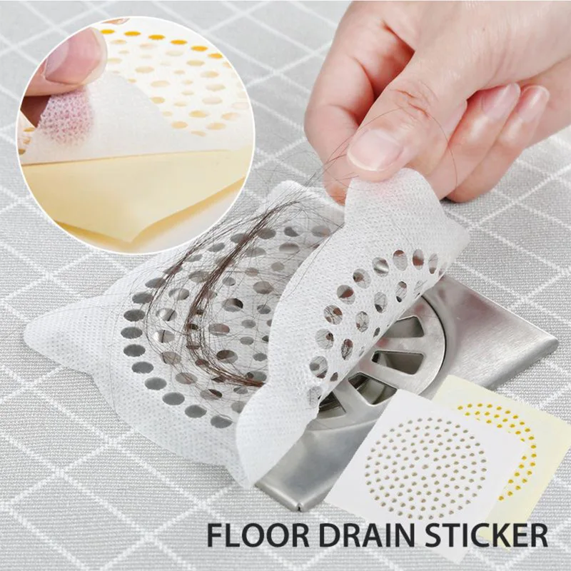 Stopper Cleaning Paper Waste Disposable Sink Strainer Drain Sticker Hair Filter 
