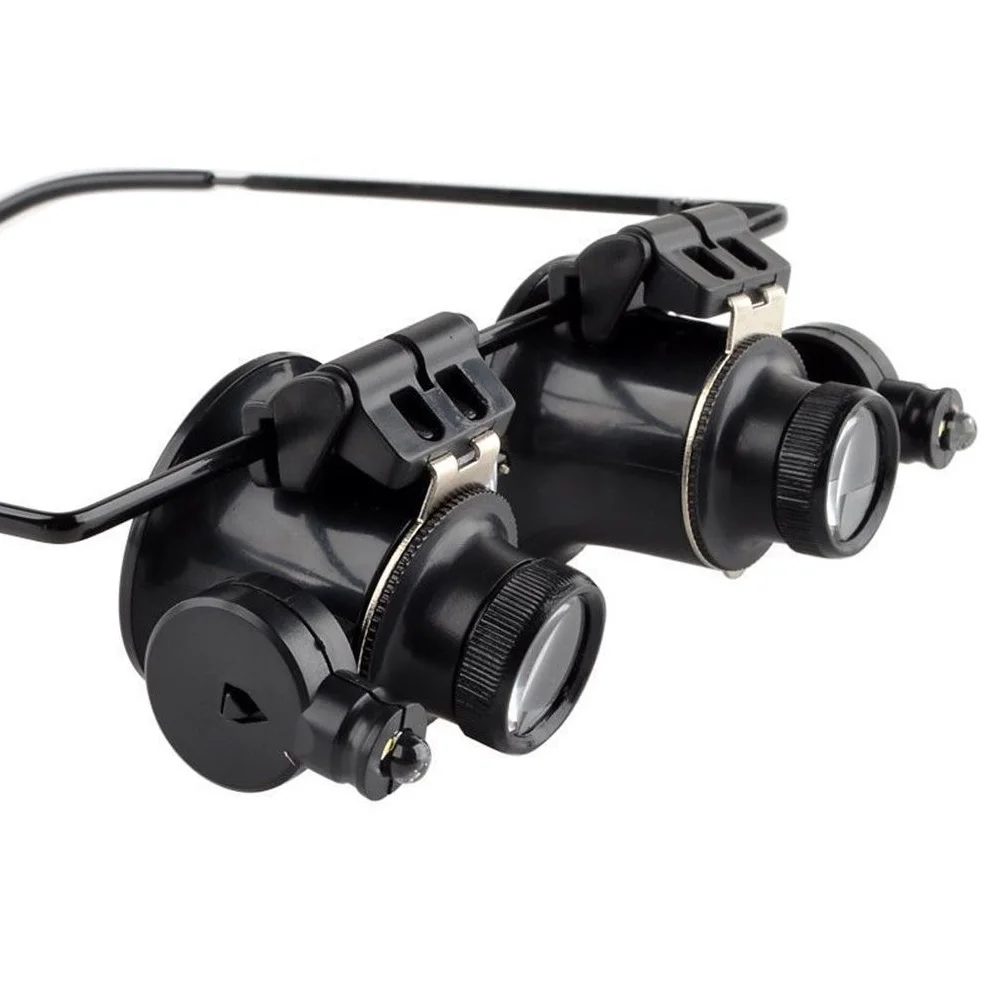 20x Magnifying Eye Magnifier Glasses Loupe Lens Jeweler Watch Repair w/LED Light jeweler magnifier glasses