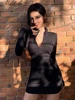 Macheda Elegant Autumn Winter Black Bodycon Dress Women 2022 Turtleneck Slim Ribbed Knitted Long Sleeve Mini Dress Vestido 4