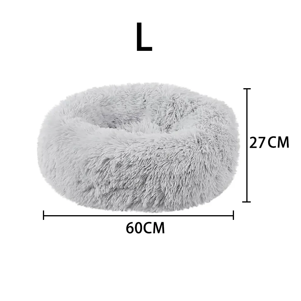 Round Dog Cat Bed Pet Washable Pet Cat House Dog Breathable Lounger Sofa Deep Sleep Cat Litter Kennel Super Soft Plush Beds@47