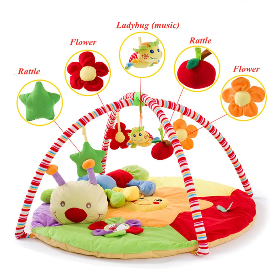 Мягкий детский коврик для ребенка музыкальный игровой коврик развивающая игрушка для детей ковер детский игровой коврик новорожденный спортивный коврик с рамкой