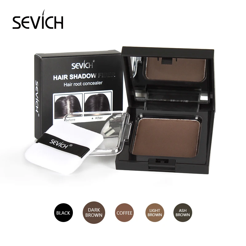 5 Colors 12g Hair Shadow Powder Waterproof Hairline Edge Control Root Cover Up Dark Brown Hair Concealer
