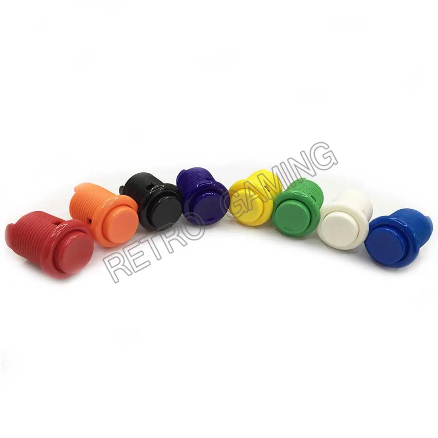 

100 pcs New model American style push button 28mm concave nylon buttons (Plug in) built-in microswitch for Arcade Game Machine