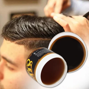

Men Long Lasting Strong Hold Slicked Oil High Shine Styling Tool Salon Cream Hair Wax Home Gift Easy Wash DIY Pomade