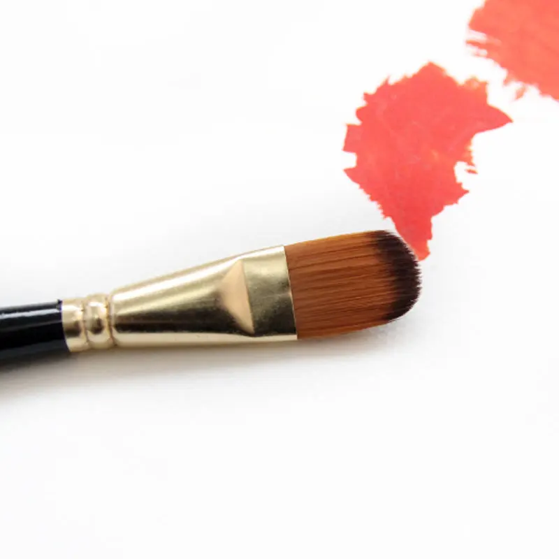 5 Teile/satz Nylon Haar Pinsel Aquarell Ölgemälde Flache/Runde/Schräg Haken Pinsel Stift Malerei Pinsel Set kunst Liefert – Detail 11