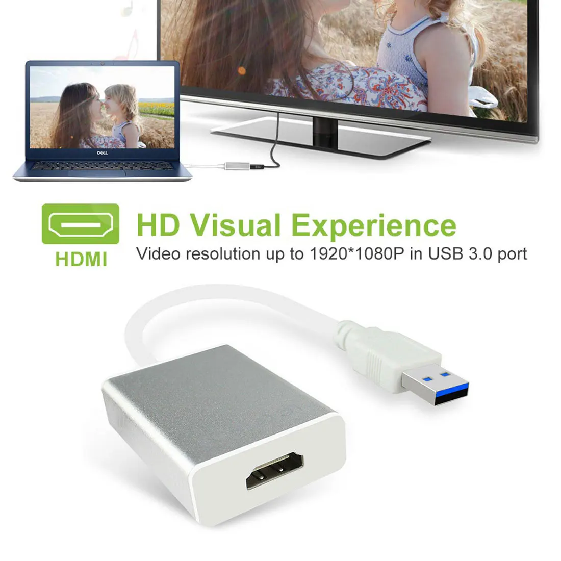 HD 1080P USB 3,0 к HDMI конвертер адаптер USB кабель для передачи данных для HDMI внешняя Видеокарта Multi touch монитор адаптер для Windows 7/8/10