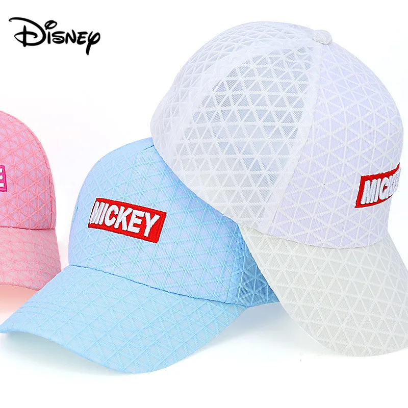 Disney/Новая модная детская шапка, Детские шапочки с вышивкой Микки из мультфильма, Регулируемая Кепка для мальчиков и девочек 2-12 лет