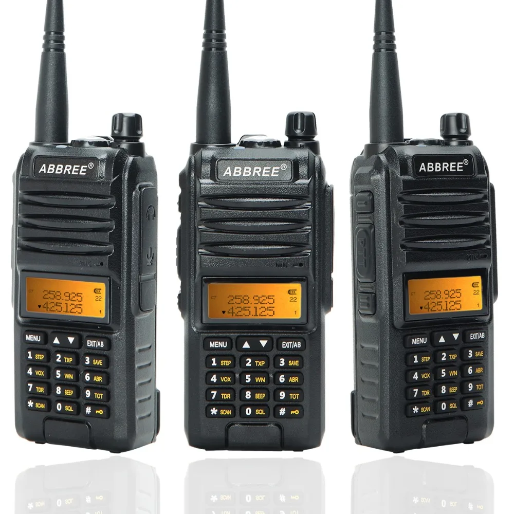 2020 Abbree AR-F3 Walkie Talkie 8w uhf vhf 220-260MHz Tri-Band 2 antenns ham 10km long range two way radio for hunting hiking