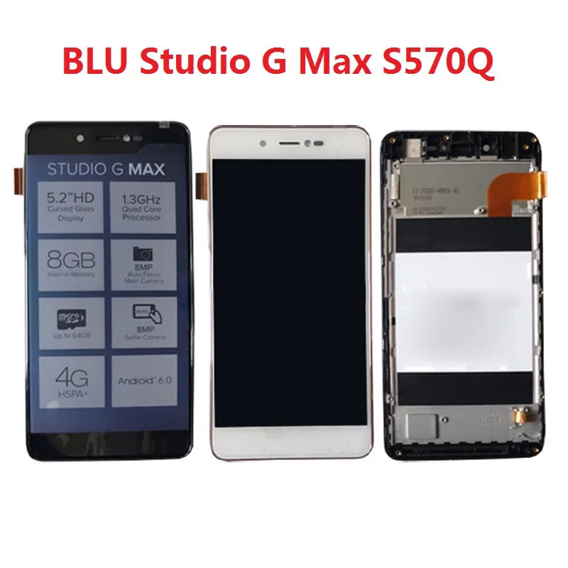 ЖК-дисплей сенсорный экран Рамка для BLU Studio G Max S570Q дигитайзер панель сенсор объектив стекло в сборе для BLU S570Q