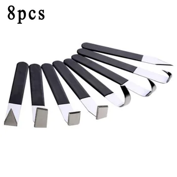 

8pcs Carving Sculpture Tools Wooden Handle Pottery Wax Clay Carvers DIY Tools AU