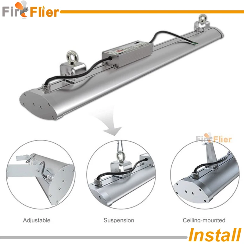 Slim Led Batten Linear Industrial Light install
