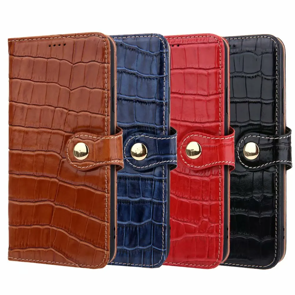 

Applicable to Apple iPhone 11 PRO Max XSMAX XR 7 8PLUS Business Crocodile Protection Leather Case Wallet Flip Luxury Back Case