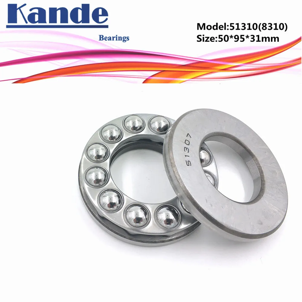 Kande 51310 8310 50x95x31 подшипник 1 шт. плоский упорный шарикоподшипник Осевой Упорный подшипник 51310