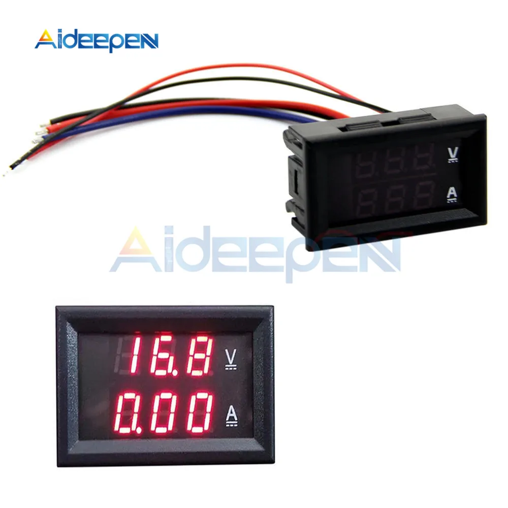 Voltmètre numérique avec affichage LED, ampèremètre, compteur, détecteur de voiture automatique, tension, Sotchi, Médailles, Testeur, DC, 0-100V, 10A, 50A, 100A, 0.56 en effet