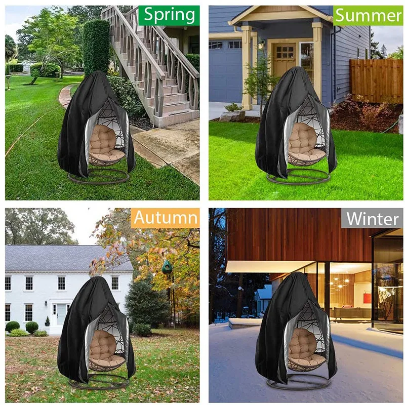 

Waterproof Patio Chair Cover Egg Swing Chair Dust Cover Protector With Zipper Protective Case Outdoor Hanging Egg Chair Cover