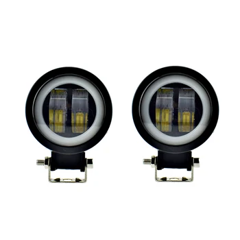 

Motorcycle led 12v 20w headlight motorbike driving Work lamp Angel Eyes Light spotlights car headlamp fog spot lamp waterproof
