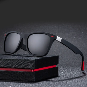 ZXWLYXGX Classic Polarized Sunglasses Men Women Brand Design Driving Square Frame Sun Glasses Male Goggle Elements