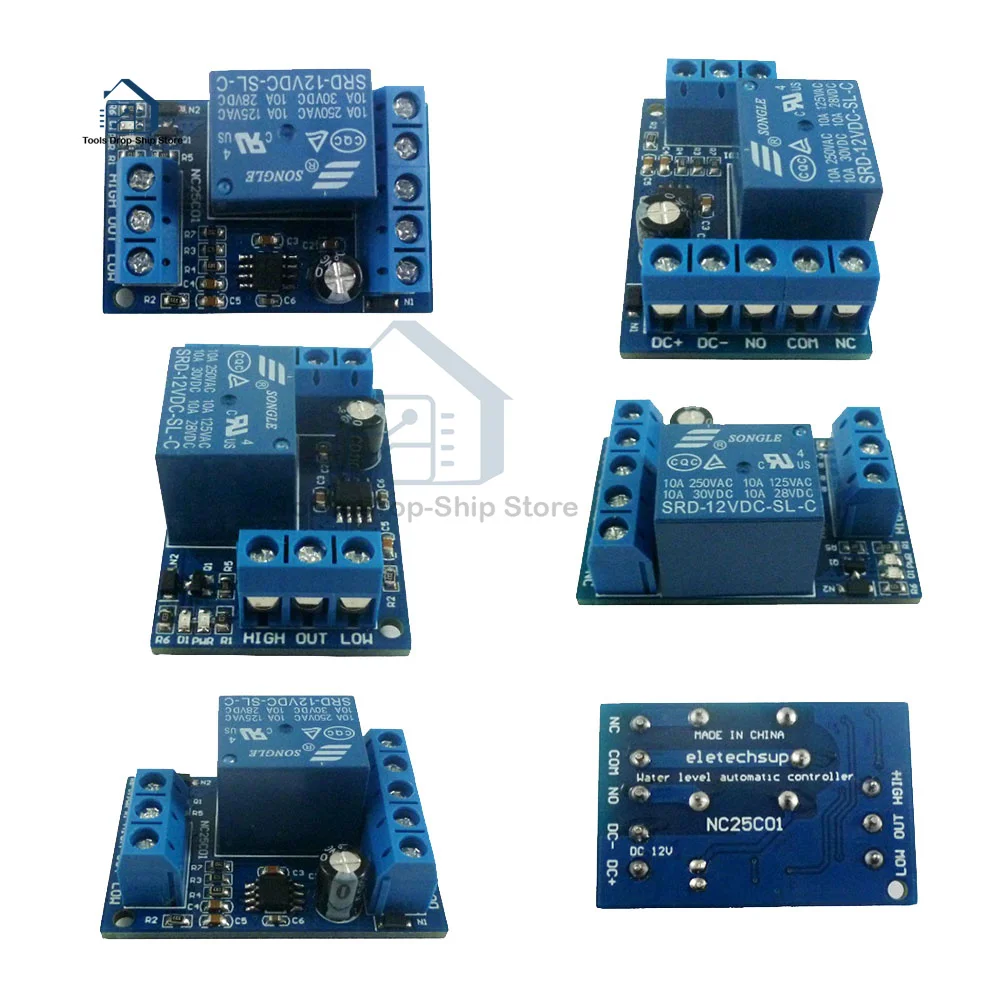 2 in 1 Pump Pour Water Automatic Controller DC 12V Liquid Level Sensor Switch Relay Module for Motor Fish tank Waterhouse Irriga