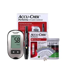 Accu Chek Performa глюкометр для измерения уровня сахара, диабетический тест, глюкозетр для диабета, тест-полоски для измерения уровня сахара