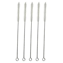 5 шт./партия Детская щетка для чистки бутылки из нержавеющей стали для мытья питьевой трубы соломенная щетка для детской бутылочки очиститель