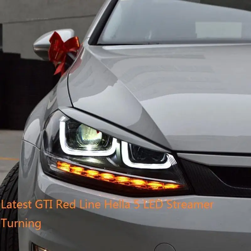 Ходовые огни Luces Para авто светодиодный Assessoires Поворотники боковые Automovil автомобильное освещение фары 18 для Volkswagen Golf 7 - Цвет: Number 18