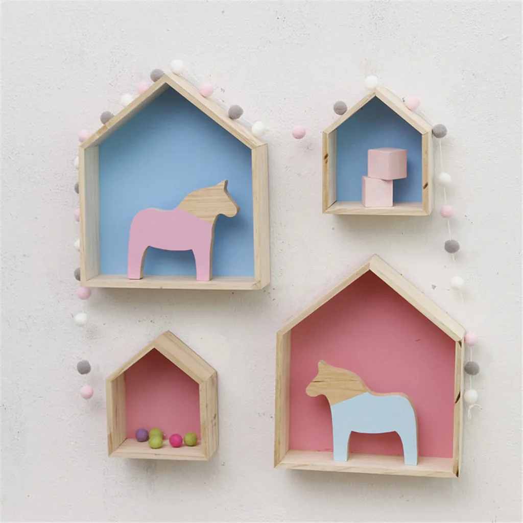 Горячая Распродажа деревянная полка Для дома витрины уникальные домашние