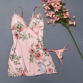 

Women Fashion Night Dress Sexy Flower Lace Sleepwear Lingerie Casual Temptation Underwear Sleepwear Chemise De Nuit Femme #T1P