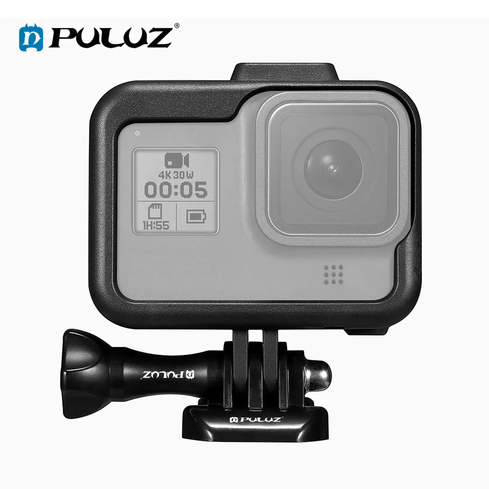 PULUZ для GoPro HERO8 черная стандартная граница ABS пластиковая рамка крепление защитный чехол с основанием Пряжка и длинный винт
