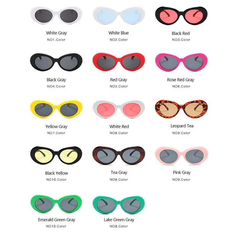 RBRARE Oval Sunglasses Women Goggles Vintage Round Thick Border Frame Glasses Classic Male Colorful Candy Color Pink Sun Glasses