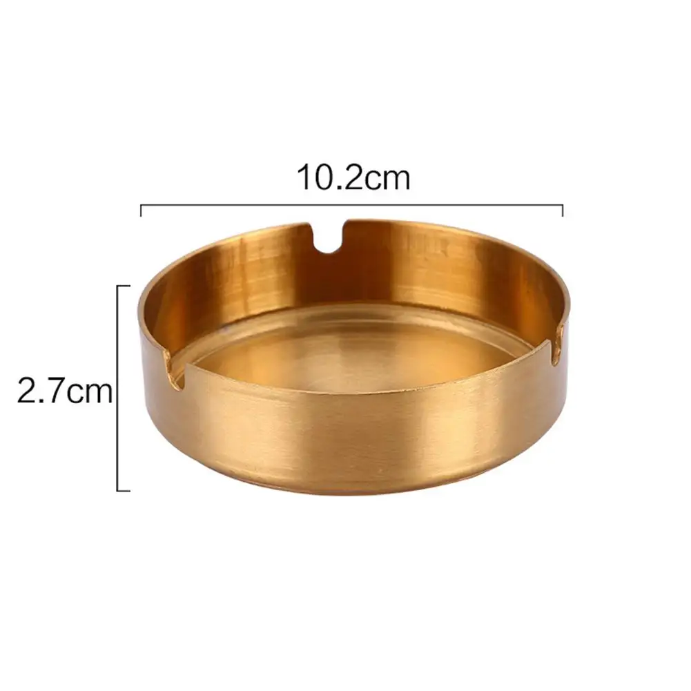 Gold IdealHouse пепельница из нержавеющей стали пепельница подставка для сигарет держатель - Цвет: Gold