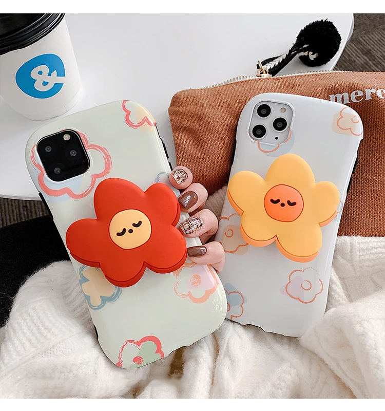 GlamPhone чехол-подставка с цветами чехол для телефона для iPhone11Pro/Max X XS Max XR Мягкий силиконовый чехол для iPhone11 7 8 6 6s Plus чехол