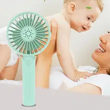 

Durable Desktop Fan Solid Color 3 Wind Speeds Adjustable Multi-purpose Powerful Wind Mini Handheld Cooling Fan for Indoor