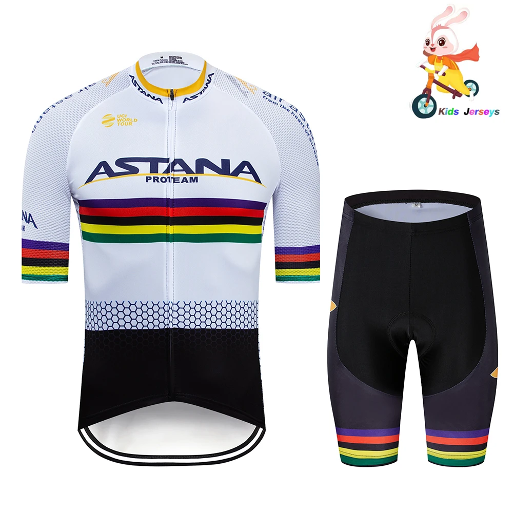 Детские Майки для велоспорта Астана Pro Team Ropa Ciclismo, летние майки с коротким рукавом, одежда для велоспорта для мальчиков, одежда для велосипеда