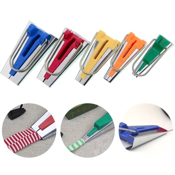 

1Pcs Plastic Clip Hemming Sewing Tools bias binding tape maker belt edging device crimper Sewing Accessories