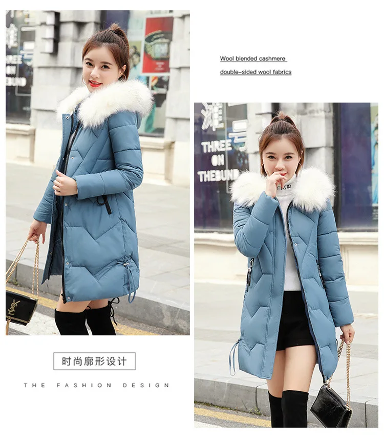 Лидер продаж, зимняя женская модная Подростковая куртка средней длины пуховая куртка, парка 906