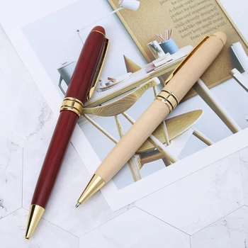 

Handmade Twist Wood Ballpoint Pen School Student Stationary Office Writing Tool DXAB