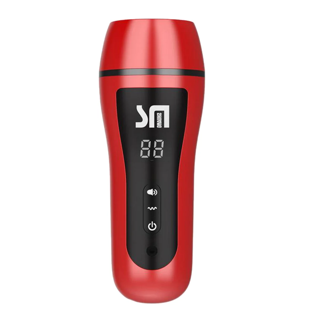 Male Masturbator Automatic Vibration Heating Masturbation Cup Realistic Vaginal Design Voice Interaction Men's Aircraft Cup