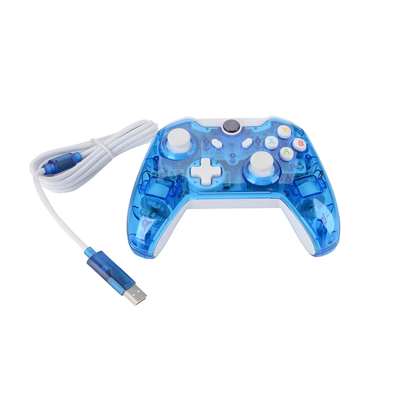 blue Проводной контроллер USB контроллер для microsoft для Xbox контроллер геймпад тонкий ПК Windows Mando джойстик для комфортной игры - Цвет: blue