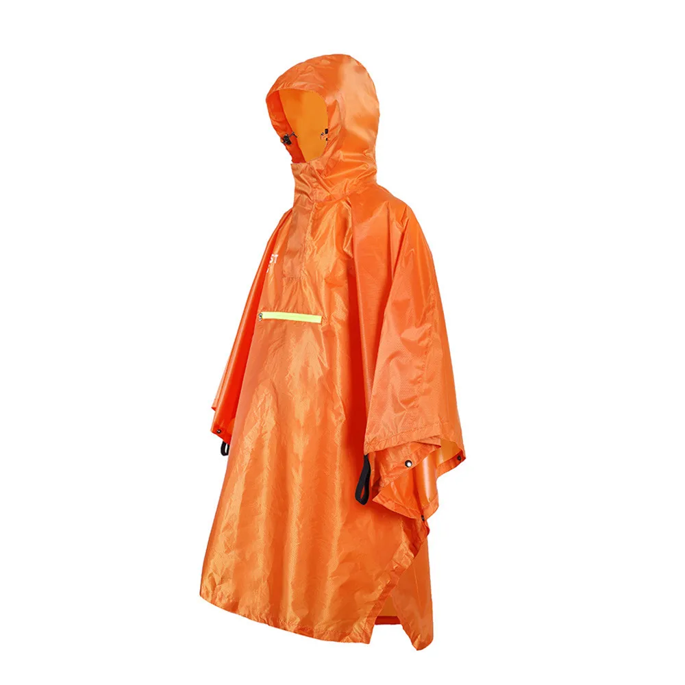 Оранжевый Pocket Outdoor Windproof Hooded Jacket Raincoat Hiking Fishing Special Polyester Taffeta Waterproof Scratch-proof Raincoat#10 - Цвет: Оранжевый