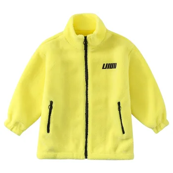 

Girls' coat autumn and winter 2020 new style foreign style cashmere top thickened for children 6-21