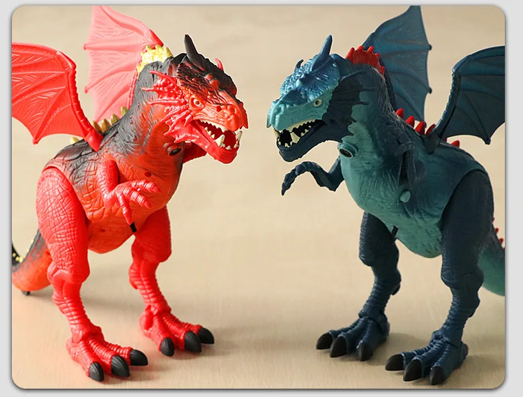 Модель животного ледяной дракон Огненный Дракон проекция T-Rex Электрический динозавр игрушка Западный Дракон 1041a