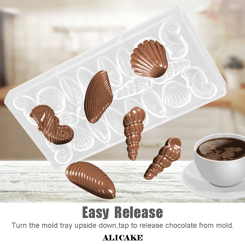 3D Polycarbonate Chocolate Molds Animal Tray Plastic Baking Chocolate Candy Bar Mould Pastry Tools for Bakery Form Mold Bakeware