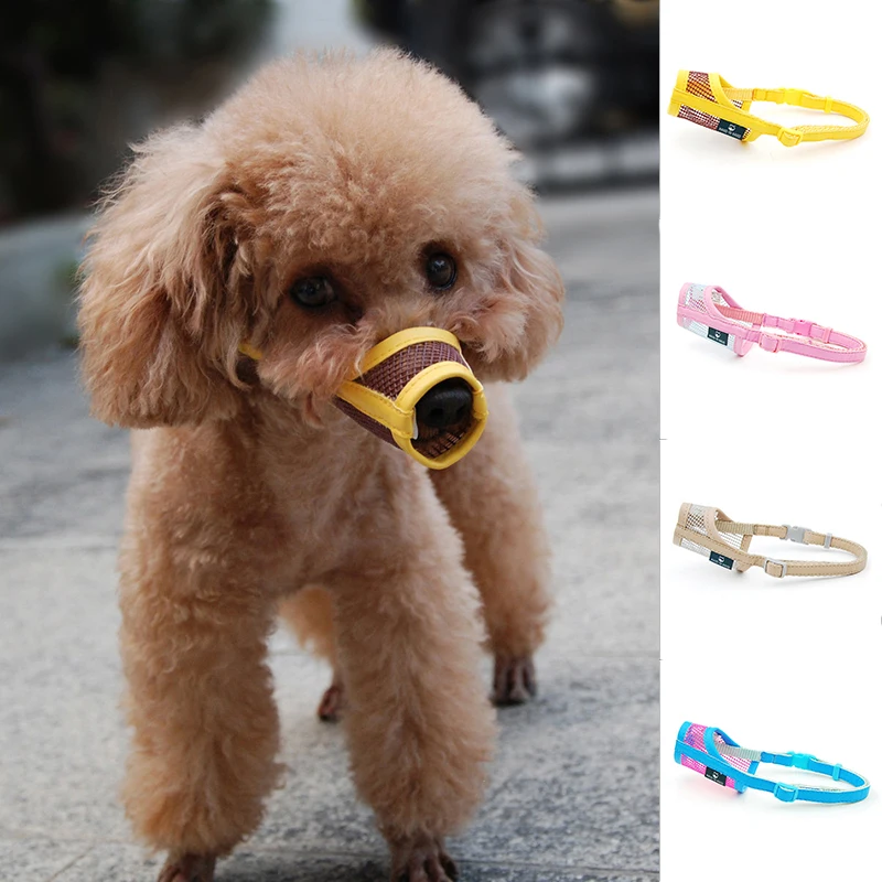 Bozal antimordedura para perros pequeños, medianos y grandes, malla de durabilidad, bozal portátil multifunción, XS-2XL