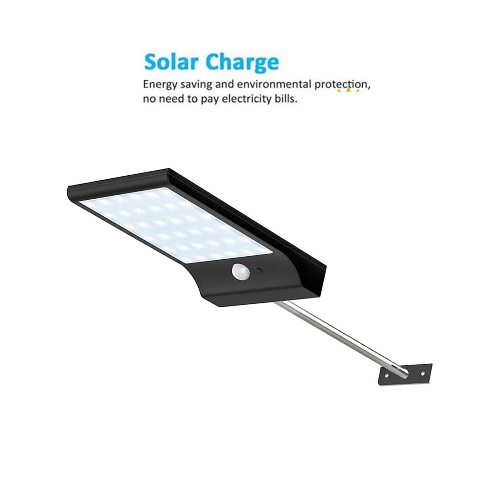 

Aluminum pole 48/36 LED Solar Wall Lamp PIR Sensor Motion 3 Modes Emergency spot security Light Street Path Yard Waterproof Wall
