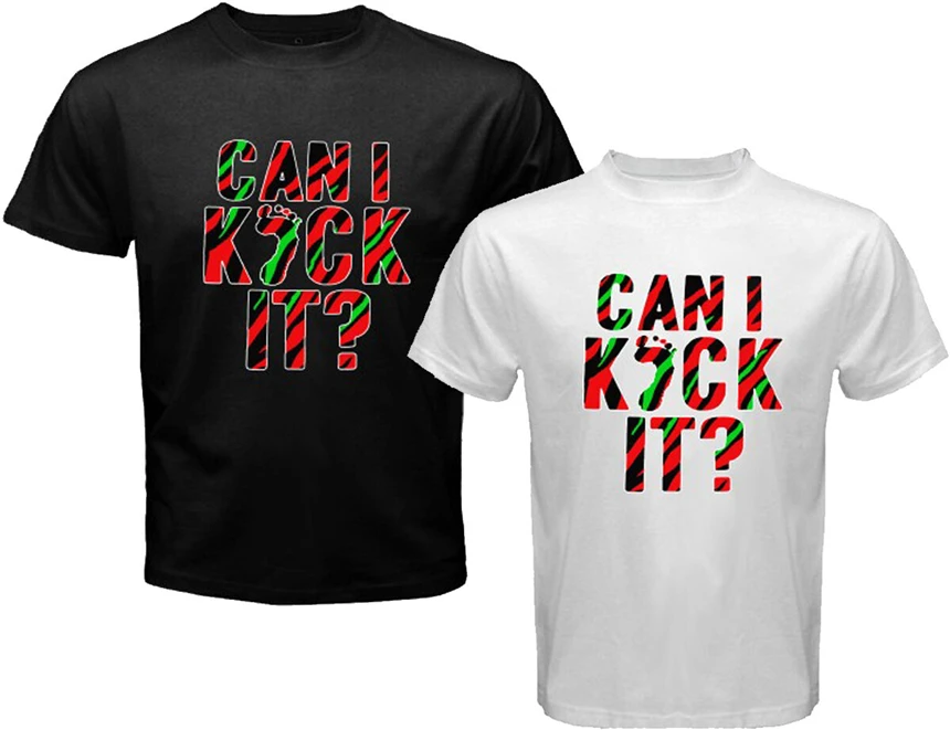 Новое племя под названием Quest Can I Kick It мужская белая черная футболка Размер Summer