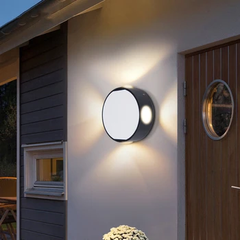 

Nordic 12W LED Wall Light Round Square Decorative Outdoor Living Room Porch Balcony Surface Mounted Aluminum Wall Lamps