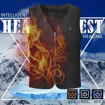 

Winter Electric Heating Jacket Vest Heated Cloth Coat Men Women's USB Warm Sport Softshell Winter For Hiking Camping