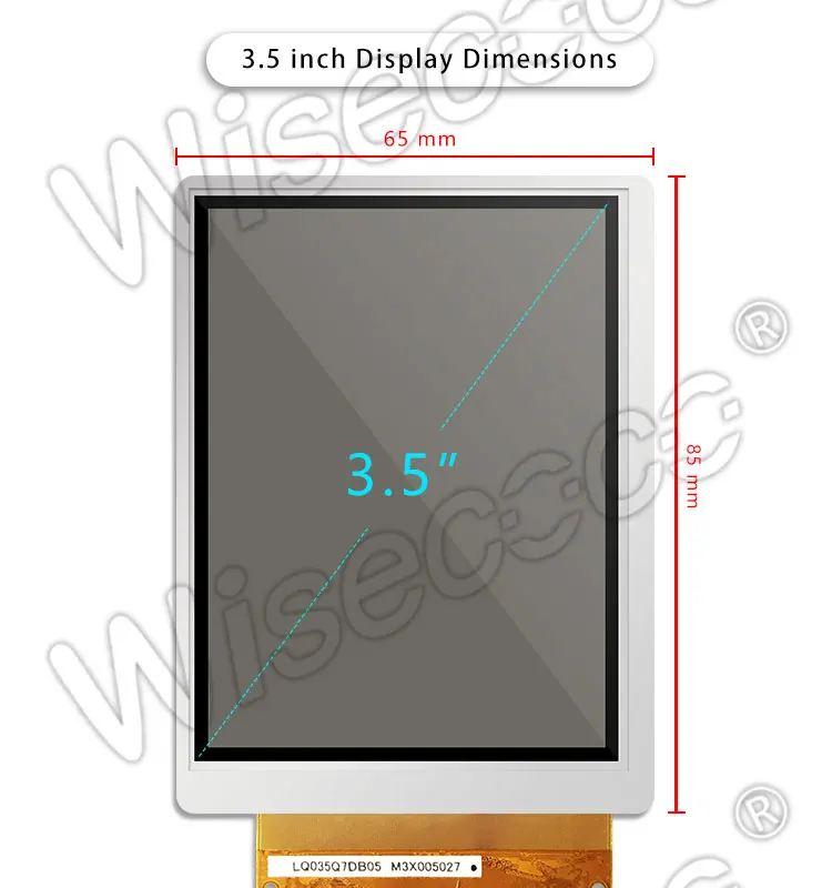 Wisecoco LQ035Q7DB05 3,5 дюймов tft ЖК-панель экран для ручной и КПК солнечного света читаемый дисплей TN трансфлекторный