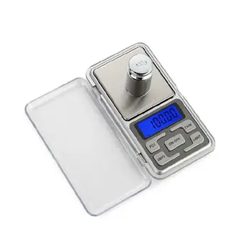 オンライン 正確なヤシジュエリー電子バランススケール 0.01 グラムの茶ミニゴールド薬用バランスポケットグラムスケール