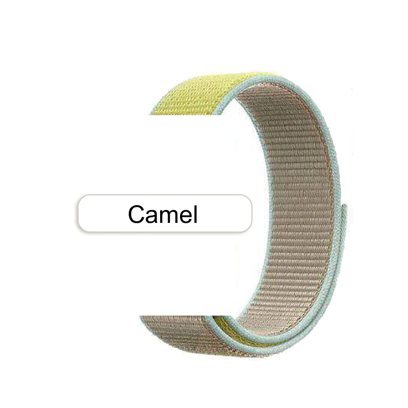 Ремешок нейлоновый для iwatch 3 2 1 плетеный верблюжьей расцветки мужчин и женщин